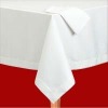 100% spun polyester white square table cloths