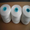 100% spun polyester yarn/sewing thread, 30s/2 raw white