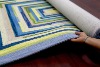 100% textured  wool Indian handtufted rug or carpet made of semi twist yarn in modern design