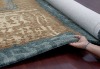 100% textured  wool Indian handtufted rug or carpet made of semi twist yarn in modern design