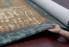 100% textured  wool Indian handtufted rug or carpet made of semi twist yarn in modern design