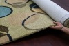 100% textured  wool and viscose Indian handtufted rug or carpet made of semi twist yarn in modern design