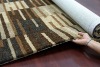 100% textured  wool and viscose Indian handtufted rug or carpet made of semi twist yarn in modern design