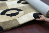 100% textured  wool and viscose Indian handtufted rug or carpet made of semi twist yarn in modern design