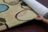 100% textured wool and viscose Indian handtufted rug or carpet made of semi twist yarn in modern design