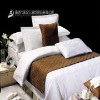 100% white cotton plain bed fitted sheet-hotel bed linen