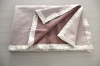 100%wool pink hemmed edge woven blankets bed throws