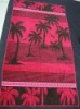 10S jacquard velvet beach towel wirh embroidery