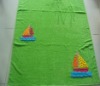 10S solid jacquard velvet beach towel wirh embroidery
