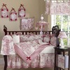 10pcs luxury baby girl's crib bedding