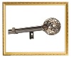 118" by 259" Length,Hot Decorative Ball Wrought Iron Curtain Rod  ,Coated,9/10" Rod Diameter