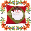 12" Santa Claus Throw Pillow Red, Green