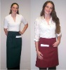 12S*12S 6.8oz spun polyester bistro waist aprons with pockets