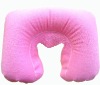 13411 Inflatable travel pillow with fleece cover