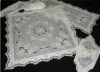 16pc-set embroidery and beaded table cloth