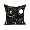 18"x18" BLACK & WHITE MODERN CIRCLE PATTERN THROW PILLOW COVER