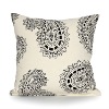 18"x18" CREAM & BLACK PAISLEY THROW PILLOW COVER