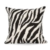 18"x18" CREAM & BLACK ZEBRA PRINT THROW PILLOW COVER