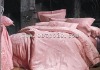 19mm 100% Silk Jacquard Bedding sets Pink Color