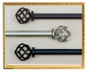 19mm decor wrought iron window curtain rod/pole