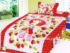 2 pcs set Strawberry Girl cartoon kids bedding set