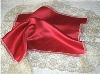 20"  25" Hand Embroidered Lace Satin Lap Hanky and Lap Scarf with Embroidery God Bless