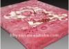 200*240cm double ply 100% polyester hot pink blankets