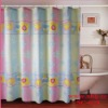 2010 new design bathing curtain (polyester no coating  hookless)