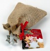 2011 Christmas gift string jute sack bag