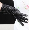 2011 New Ladies Lambskin leather glove BLACK(L009NN)