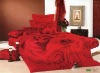 2011 New Style 100% cotton printed wedding bedding set--4PCS