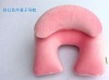 2011 New design pink pvc flocked clear inflatable neck pillow