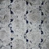 2011 Newest rosette metallic thread water soluble embroidered fabric