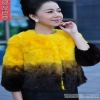 2011 Women/ lady  rabbit fur coat with changing color 11YY-WN007