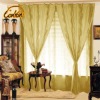 2011 brisk weave printed linen window curtain