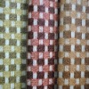 2011 fashional PVC braided fabric printing synthetic leather for bags