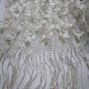 2011 fashional gold/silver thread chemical lace for wedding dress