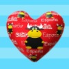 2011 heart shaped soft beads filled decorative pillow