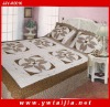2011 high quality 100%cotton patchwork in border and reactive dye printing 3pcs bedding set