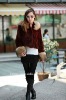2011 new design Most fashion red rabbit fur coat