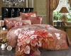 2011 new design beautiful flower printed Environmental bed sheet/bedding set