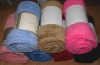 2011 new fashion 100%polyester solid color coral fleece thick blanket
