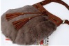 2011 new fashion lovely rabbit fur shoulder bag