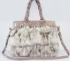 2011 new fashion lovely rabbit fur shoulder bags