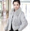 2011 new fashion trendy pink rabbit fur coats