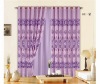2011 new purple floral burnout organza window voile gauze curtain