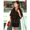 2011 new style short knitted rabbit fur coat