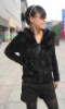 2011 new style short knitted rabbit fur coat