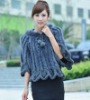2011 new style short knitted rabbit fur coat