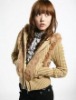 2011 new style short knitted rabbit fur coat